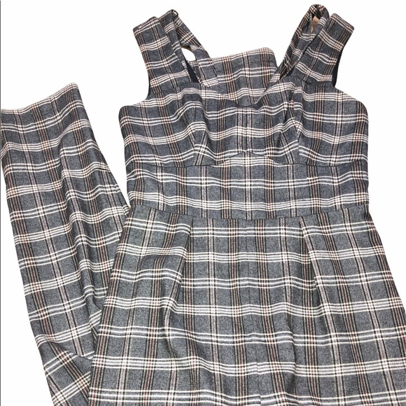 Sugar + Lips size small adorable plaid pants romper - Picture 1 of 10